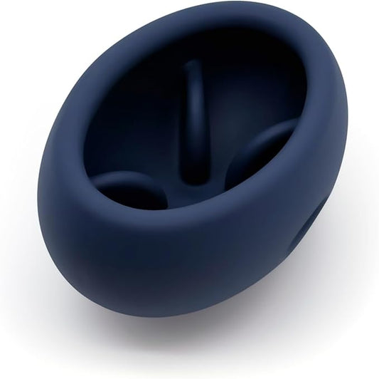 2-in-1 Dog Enrichment Toy & Slow Feeder - Interactive Freeze Licking Bowl and Treat Dispenser for Dogs, Relieves Boredom and Anxiety, Navy Blue
