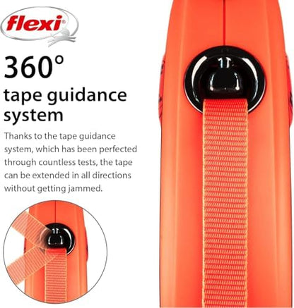 FLEXI® Xtreme Tape Retractable Dog Leash, Small, 16 ft - Orange/Black - Image 4