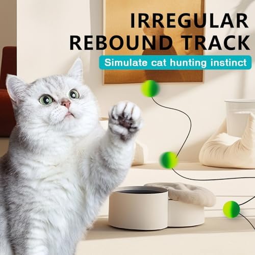 20 Pcs Cat Toy Bouncy Balls, 1.25 Inch Interactive High Elasticity Rubber Cat Ball, Durable Pet Toy for Indoor Outdoor - Image 2