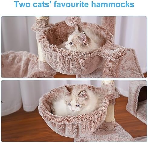Hey-brother Cat Tree Tower with Large Bed, Hammocks, Scratcher, MPJ006SMU - Image 5