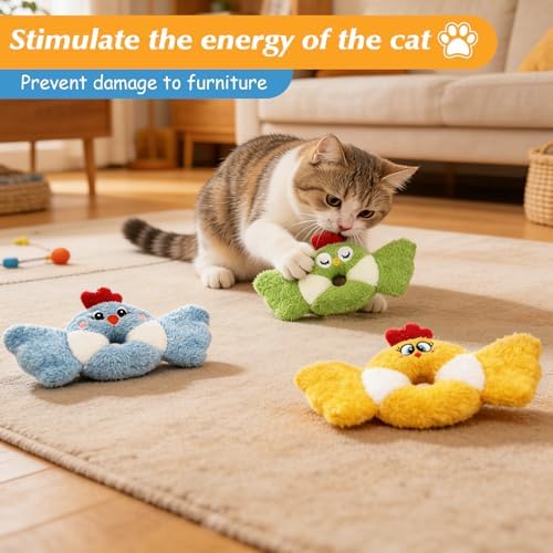 ETEKYER Cat Toys Bird, Catnip Toys for Indoor Cats, 3 Pack, 8.66 Inches - Image 6