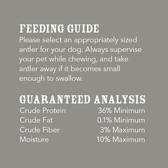 Amazon Brand - Wag Dog Deer Antler Chew, Naturally Shed, Whole, 9 - 10.5 inches, Long Lasting for Aggressive Chewers, X-Large, Best for Dogs over 45 lbs
