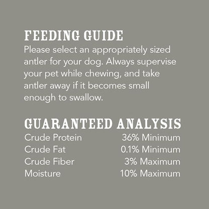 Amazon Brand - Wag Dog Deer Antler Chew, Naturally Shed, Whole, 9 - 10.5 inches, Long Lasting for Aggressive Chewers, X-Large, Best for Dogs over 45 lbs