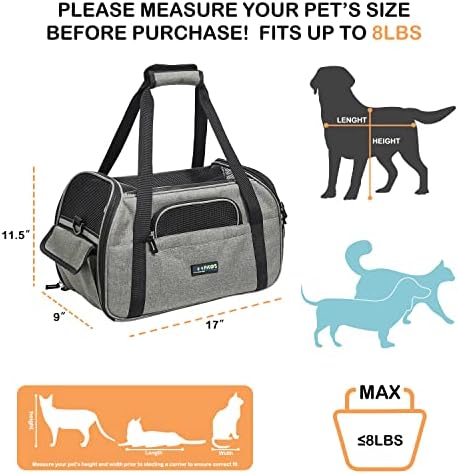JESPET Soft-Sided Airline-Approved Dog & Cat Carrier Travel Bag - Image 2