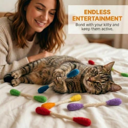 Glaciart One Swabs Cat Toys with Catnip - 6 Pk | Durable for Chew, Cute Cat Toys Interactive Kitty for Boredom, Exercise, & Play | Filled w/Organic Catnip for Anxiety & as Digestive Aid | Gift Idea - Image 5