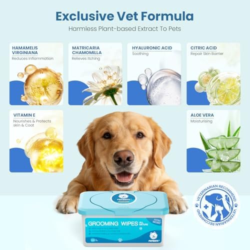 Pet Wipes for Dogs & Cats, Extra Moist & Thick Grooming Puppy Wipes with 100 Fresh Counts, Aloe Vera/Nature - Image 2