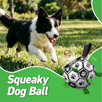 QDAN Dog Soccer Balls Toy with Bell Inside, Squeaky Ball for Large Dogs - Image 5