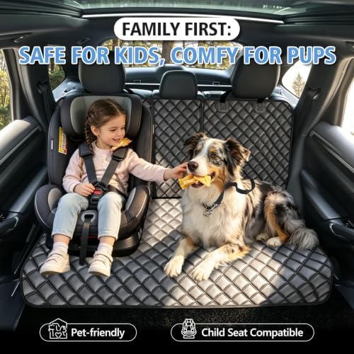 Car Rear Seat Protector, PU Leather Dog Bench Seat Cover for Back Seat - Image 2