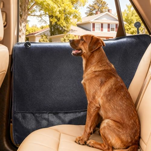 Durapower Dog Car Door Protector丨2 Pack Extra Big & Thick Anti Pet Scratching Waterproof Vehicle Door Covers Guard Truck Interior Panel Safe SUV Universal 600D Black by Durapower