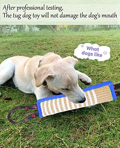 Clysoru Dog Tug Toy Tough Jute Bite Pillow Lasting Training Equipment Puppy to Large Dogs Interactive for Large and Small - Image 3