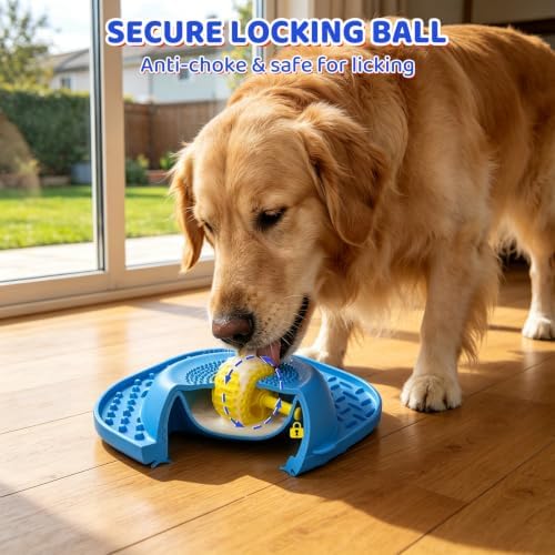 Slow Feeder Dog Bowls, Lick Mat & Interactive Rolling Ball, Dishwasher Safe - Image 3