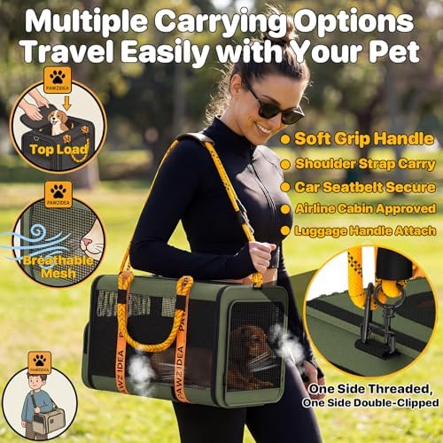 PAWZIDEA Expandable Pet Carrier for Small Cats & Dogs, TSA Airline Approved - Image 5