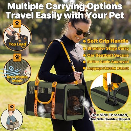 PAWZIDEA Expandable Pet Carrier for Small Cats & Dogs, TSA Airline Approved - Image 5