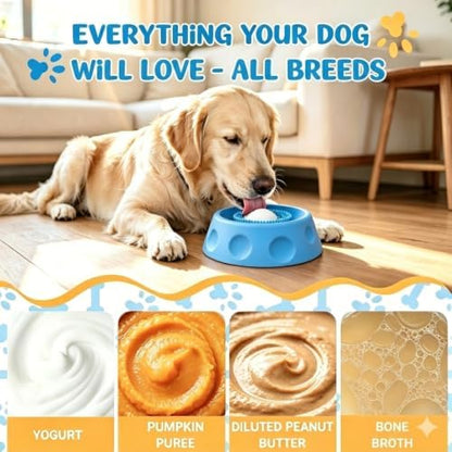 Dog Licking Bowl with Rolling Ball, Dog Lick Bowl, Slow Feeder Dog Bowls, Lick Mat for Dogs with Silicone BPA-Free Food-Grade Suction Base for Yogurt Bone Broth Peanut Butter - Image 3