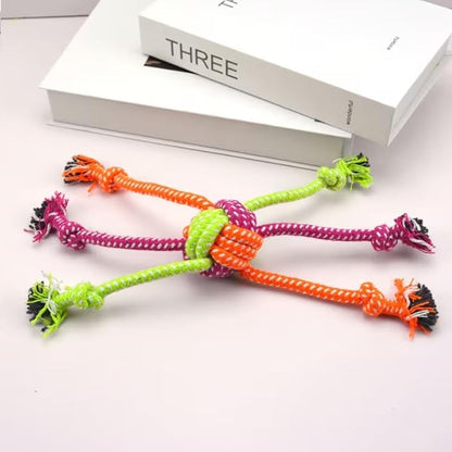 30 Inch Dog Rope Toy for Tug of War, Heavy-Duty Braided Cotton Rope Toy for Medium & Large Dogs, Interactive Chew & Dental Cleaning Toy
