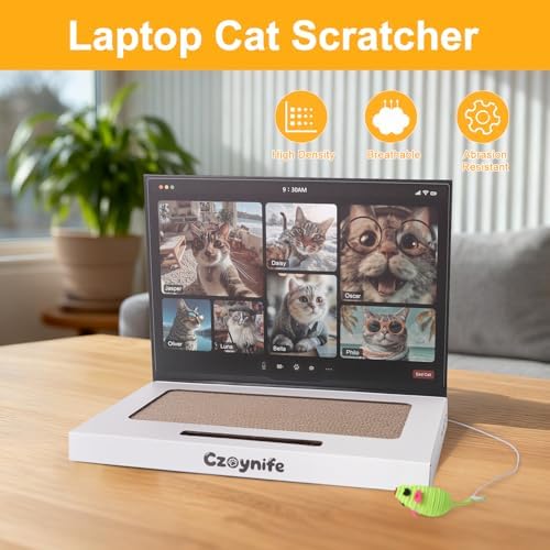 Cat Laptop Scratcher, Cat Scratcher Cardboard, Interactive Toys, Kitten Supplies and Stuff for Indoor Cats - Image 5
