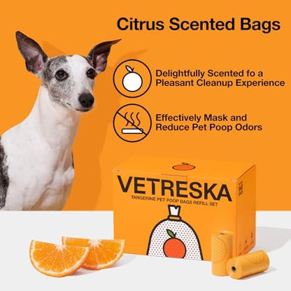 VETRESKA Citrus Scented Dog Poop Bags, 540 Counts, Leak Proof - Image 2