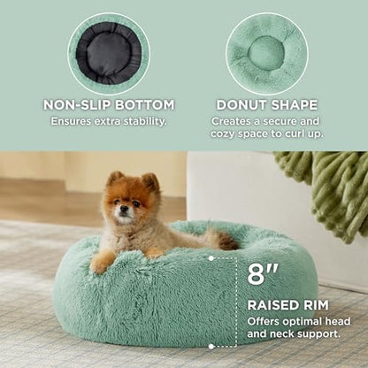 Bedsure Calming Small Dog Bed Donut Washable Cat＆Puppy Bed,23 inches - Image 3