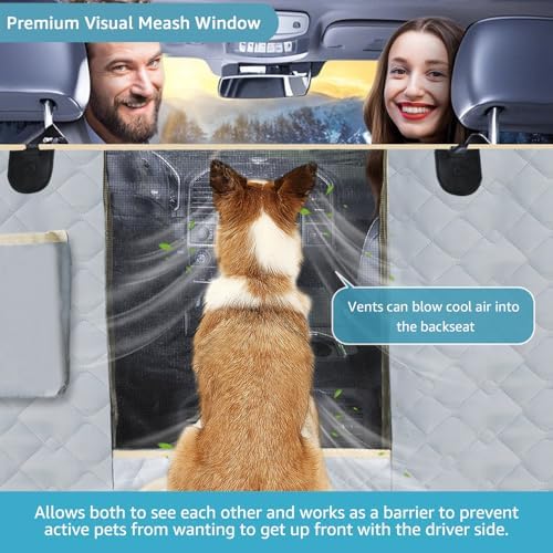 Lassie Dog Car Seat Covers for Back Seat with 2 Seat Belts, Universal Fit - Image 2