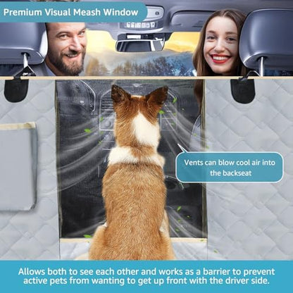 Lassie Dog Car Seat Covers for Back Seat with 2 Seat Belts, Universal Fit - Image 2