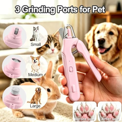2-in-1 Dog Nail Grinder & Dog Nail Clipper for Sensitive Pets - Image 4