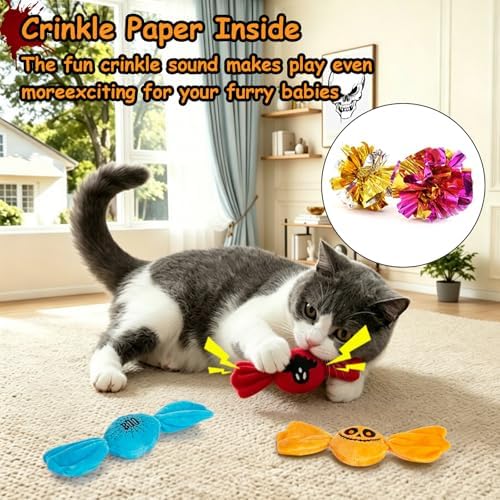 Retro Shaw Cat Toys for Indoor Cats,100% Pure Organic Catnip Filled Toys - Image 4