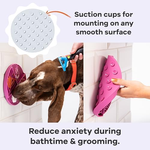 Awoo Paradise - Dog Lick Mat for Slow Feeding & Anxiety - Non-Slip Silicone Slow Feeder with Suction Cups - Dishwasher Safe Pet Dish for Grooming, Training, and Boredom Relief (Sky) - Image 3