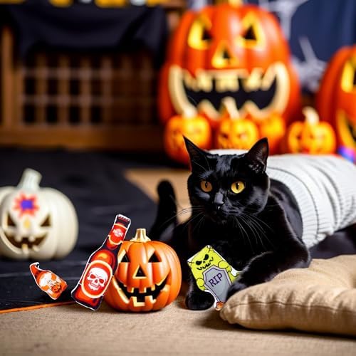 Halloween Cat Catnip Toys for Indoor Cats with Crinkle 8 Pack - Image 7