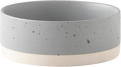 Oslo Ceramic Dog Bowl - 6'' Dog Food Water Bowl for Medium and Large Dogs, Heavy Duty Non-Slip Dog Dish, Modern Scandi-Style Stoneware Pet Feeder Bowl, Dishwasher Safe (30Oz, Grey)