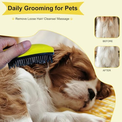 3 PCS Puppy Brush Grooming Kit (Yellow) - Image 6