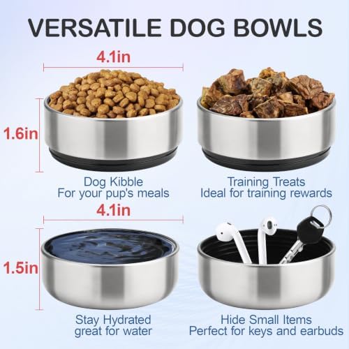 KEWIXY 3 in 1 Insulated Dog Water Bottle with Detachable Bowls for Travel - Image 2