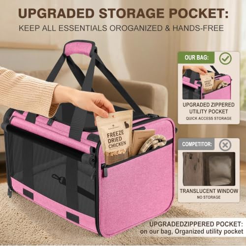 Soft Sided Cat Carrier for Anxious Pets with Privacy Roller Blinds - Image 6