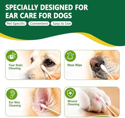 200PCS Long Cotton Swabs in Storage Box,6 Inch Long Cotton Swab with Bamboo Handle for Dogs and Cats - Lint Free,Gentle and Soft Cotton,Ear Swabs Specially Designed for Dogs Ear Cleaning - Image 4
