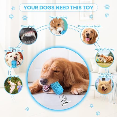 PIFFZEDO Natural Rubber Squeaky Dog Chew Toy for Medium Aggressive Chewers - Image 4