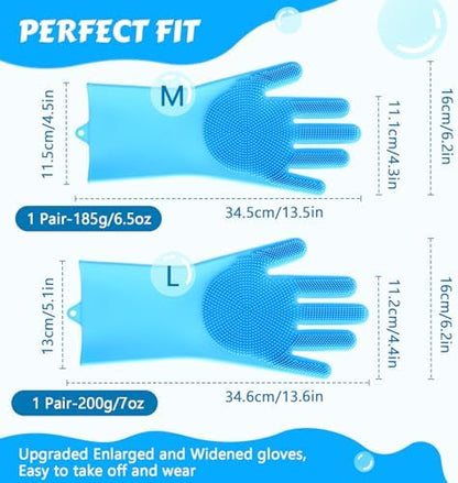 Pecute Silicone Pet Grooming Gloves for Washing Cats Dogs Bath Brush - Image 6