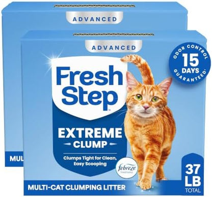Fresh Step Advanced Extreme Clump Multi Cat Clumping Litter, 18.5 lb., 2 Pk by FreshStep