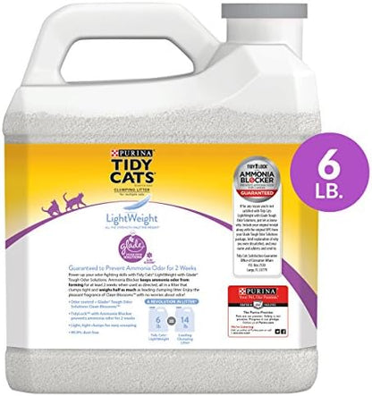 Purina Tidy Cats Light Weight, Low Dust, Clumping Cat Litter, LightWeight Glade Clean Blossoms Multi Cat Litter - 6 lb. Jug - Image 2