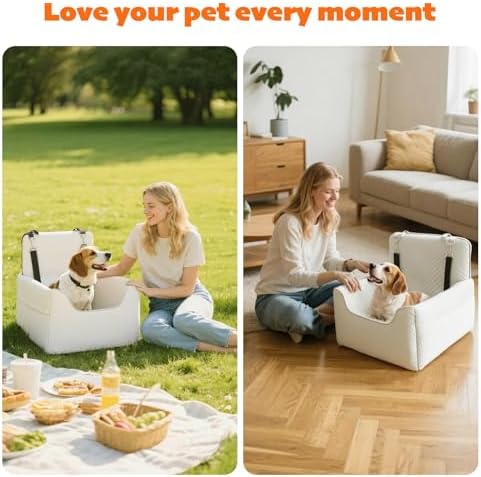 ALL GOOD PET SUPPLIES Dog Car Seat for Small/Medium Dogs Under 35lbs - Image 6