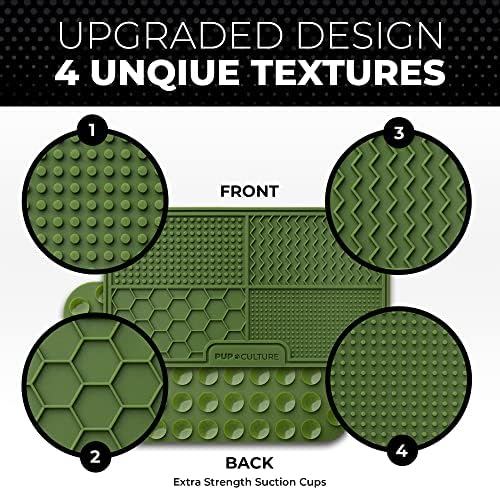 Pup Culture Dog Lick Mat for Dogs, Feeding Pad for Anxious Pets Plus 4 Different Puzzles for Mental Stimulation for Dogs - Supports Mental, Dental, and Digestive Health, Bite Resistant and Heavy Duty - Image 2