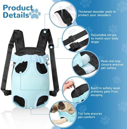YUDODO Pet Dog Carrier Backpack Adjustable Front Carrier for Small Dog Cat - Image 2
