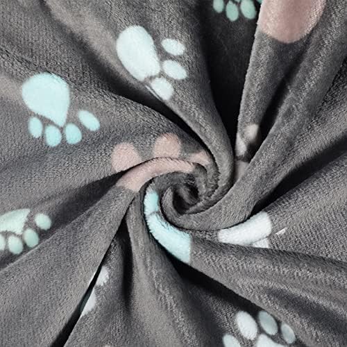 Tegeme 12 Pcs Puppy Blanket for Cat, 23 x 16 Inch, Dark Gray - Image 3