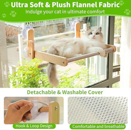 Cat Window Perch, Foldable Cat Hammock with Breathable Mesh Cover - Image 4