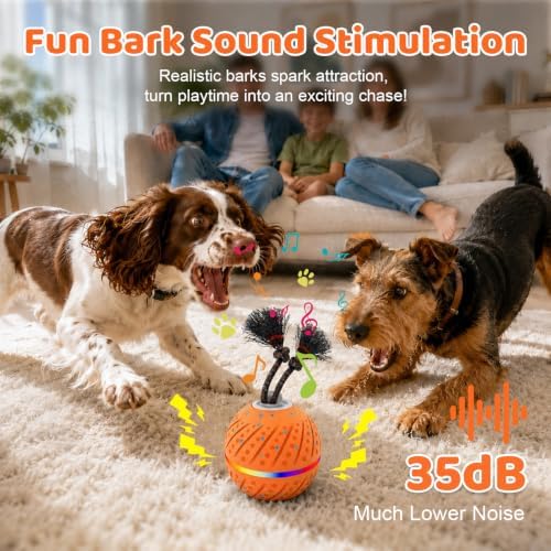 Smart Interactive Dog Toys Ball for Aggressive Chewers Medium Large,E-TPU - Image 3