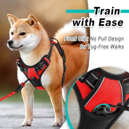 BARKBAY Dog Harness for Small Sized Dog No Pull 2 Leash Clips Dog Vest - Image 2