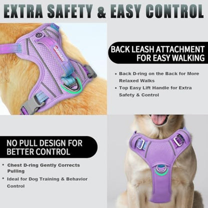 BARKBAY Dog Harness for Large Dogs No Pull Dog Vest ID Tag Pocket - Image 3