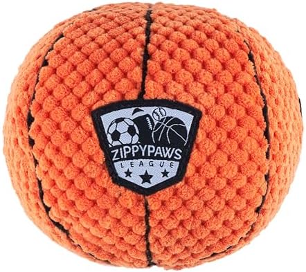 ZippyPaws SportsBallz Dog Squeaky Toys to Keep Them Busy - Basketball by ZippyPaws