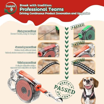 10 ft Retractable Dog Leash for Tiny & Small Dogs, Puppies, Cats - Image 3