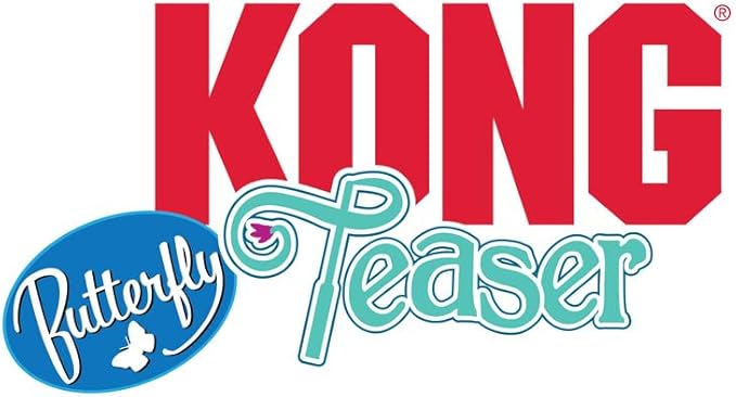 KONG Cat Teaser Wand Toy - Encourages Pouncing & Batting (Butterfly)