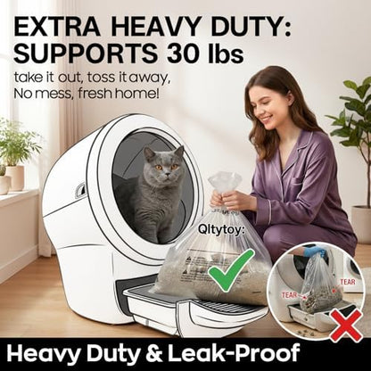 120 Pack Cat litter Bags Fits Litter Box Robot 5/4/3 Waste Bags - Image 4