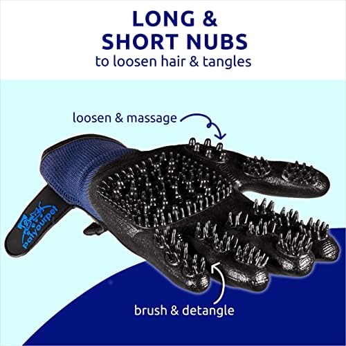 Pat Your Pet Grooming Gloves - Cat & Dog Hair Remover Glove for Deshedding Long and Short Fur - Image 3